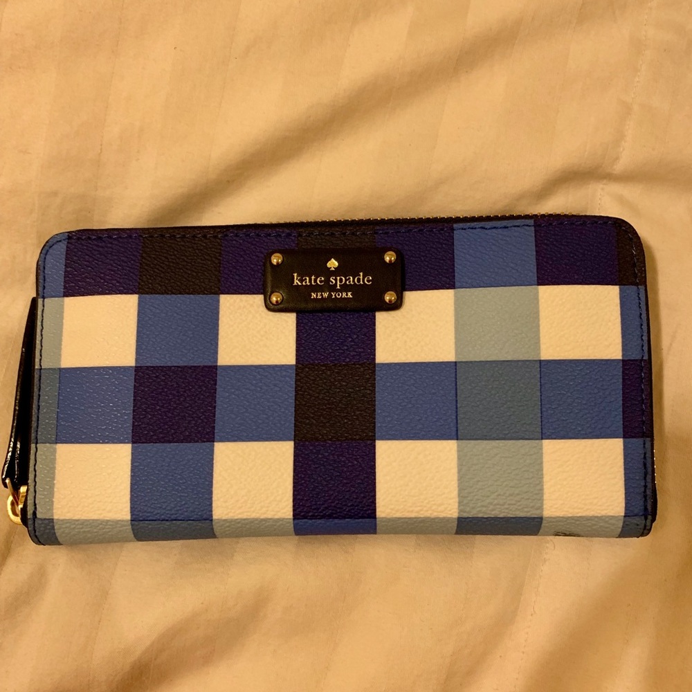 Kate Spade plaid continental wallet (new) - $50